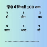 hindi counting