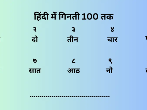 hindi counting